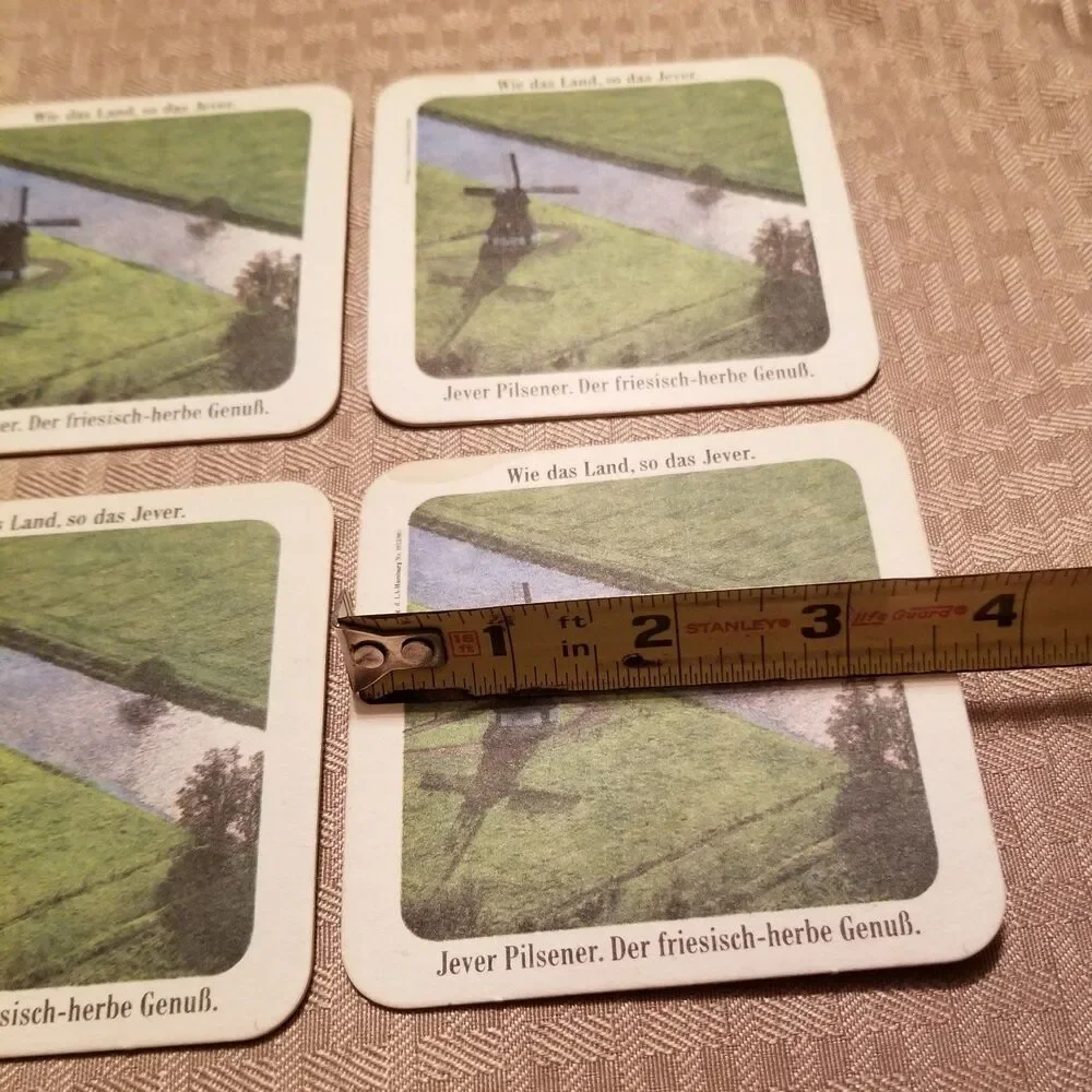 Vintage JEVER Pilsner friesisch-herb! Beer Mat  set of 4